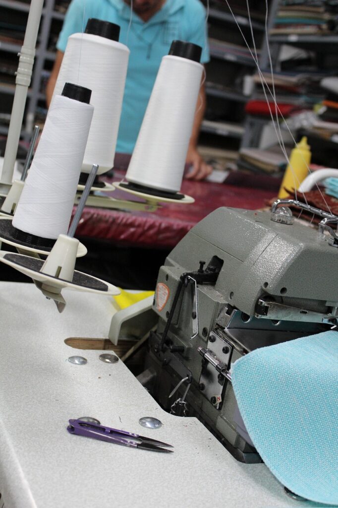 factory, thread, machine, textile, production